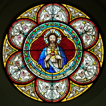Taisnières sur Hon, église de Malplaquet, vitrail.
