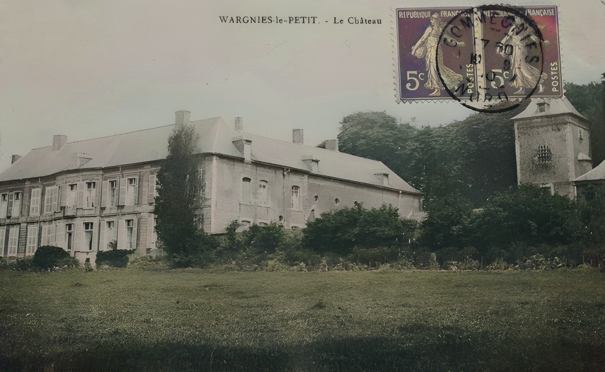 Wargnies le Petit, carte postale du château